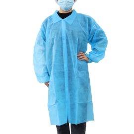 A/CARE DISP LABCOAT PP VLCR BLU XL